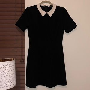 Black dress with white collar